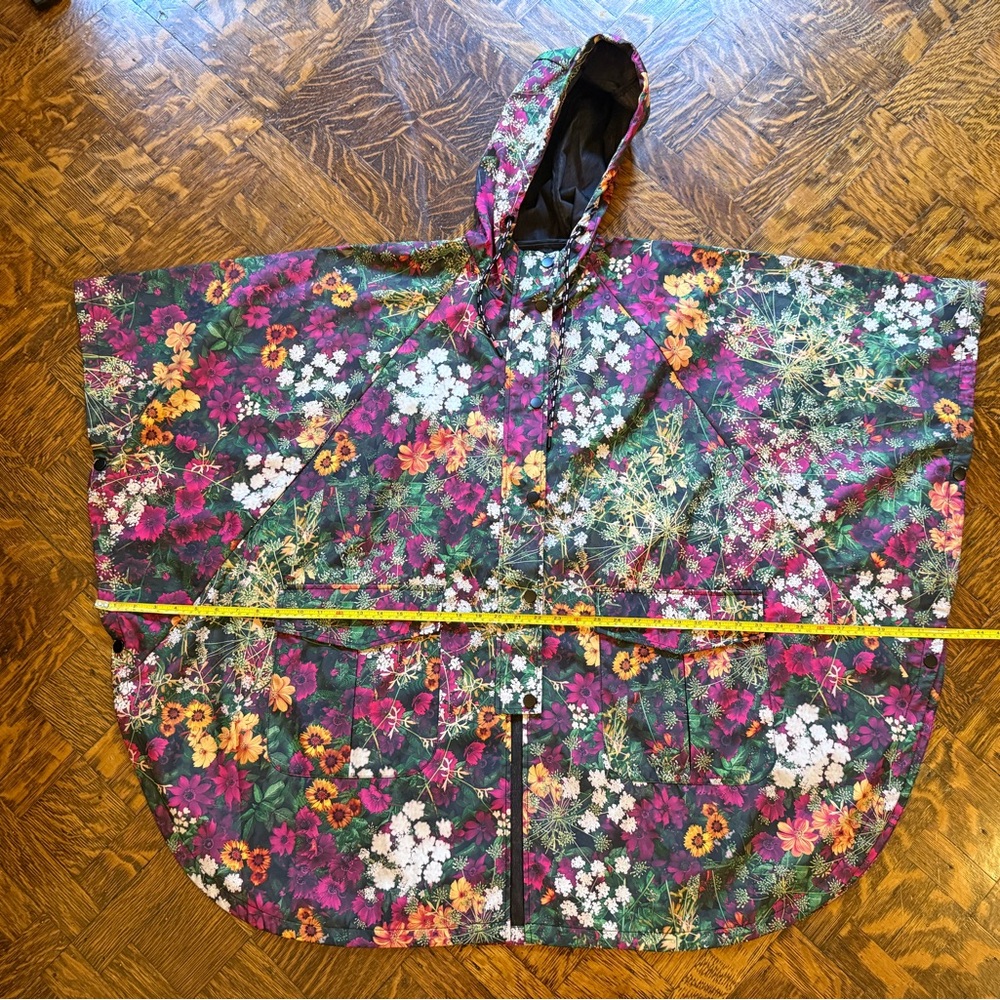 Desigual Floral Rain Poncho - Picture 9 of 12